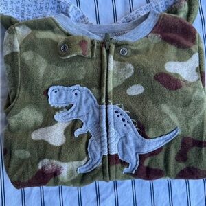 Carter's Green and Brown Dinosaur Footie